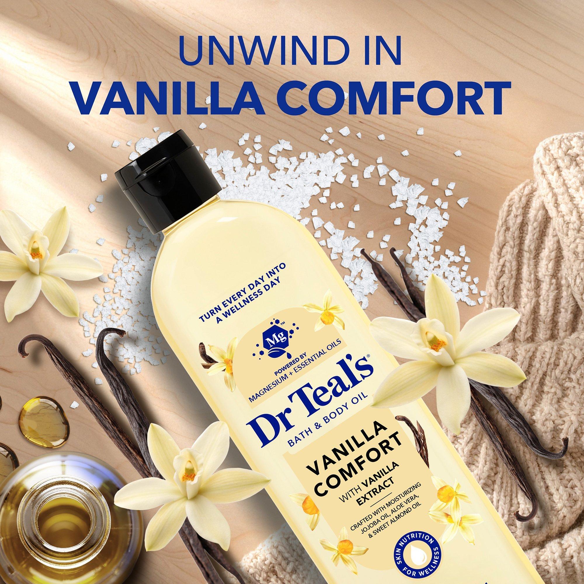 Увлажняющее масло для ванны и тела Dr Teal's Vanilla Comfort — фото 3