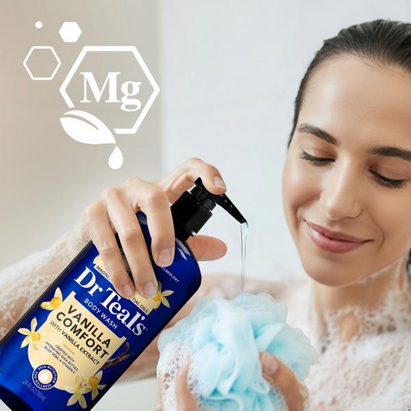 Dr Teal's Body Wash with Pure Epsom Salt, Vanilla Comfort #4