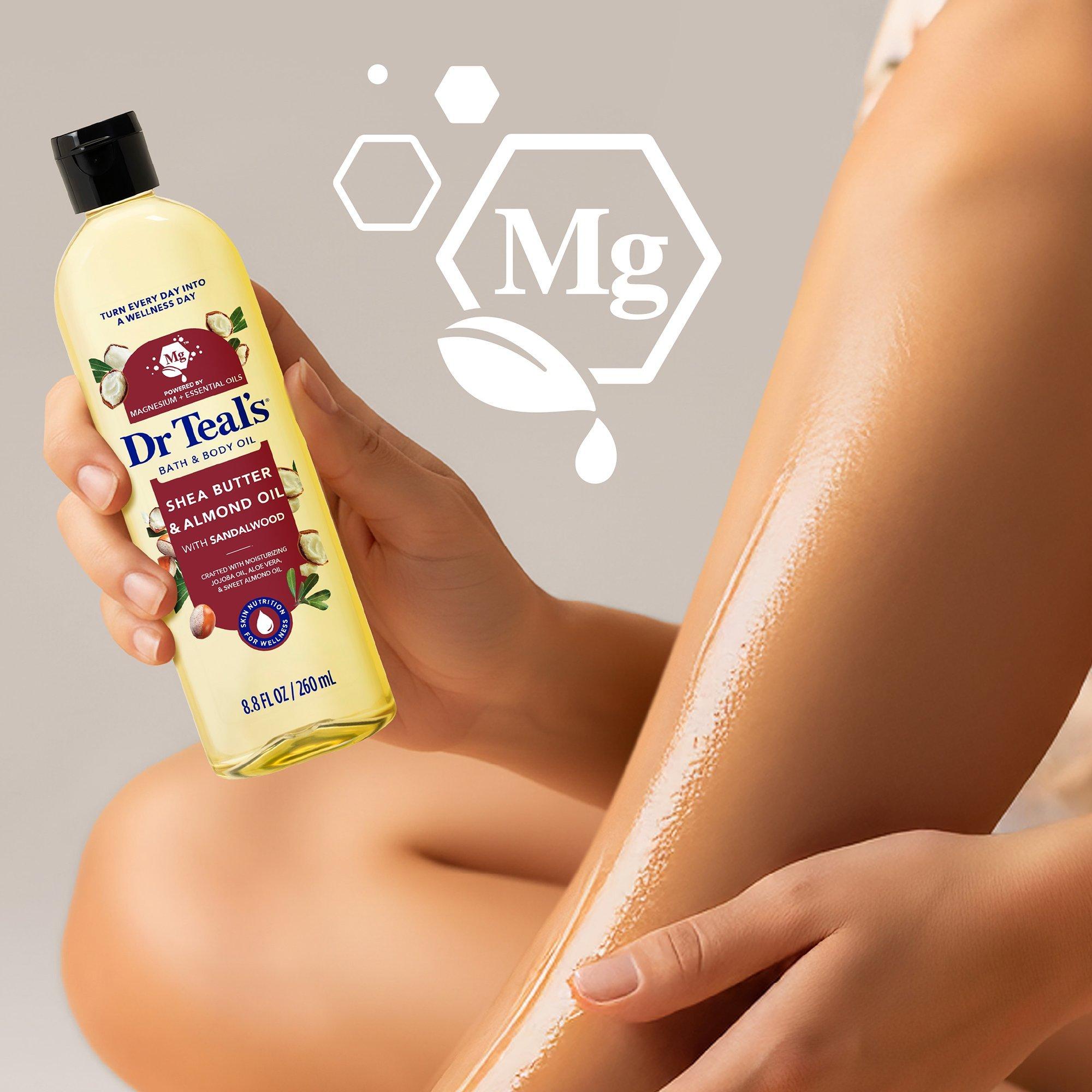 Увлажняющее масло для ванны и тела Dr Teal's с маслами ши и миндаля — фото 5