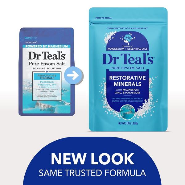 Dr Teal's Epsom Salt Magnesium Soak, Restorative Minerals with Magnesium, Potassium & Zinc #2