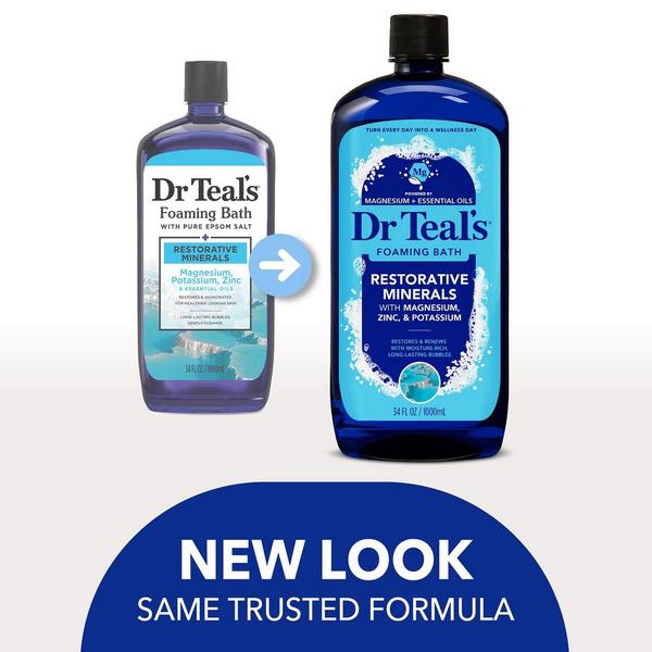 Dr Teal's Foaming Bath with Pure Epsom Salt, Restorative Minerals with Magnesium, Potassium & Zinc #2