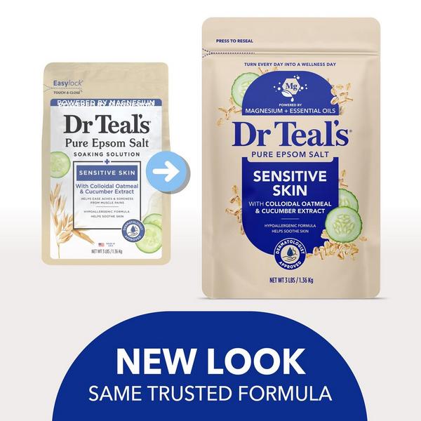 Dr Teal's Epsom Salt Magnesium Soak, Sensitive Skin with Colloidal Oatmeal & Cucumber Extract #2