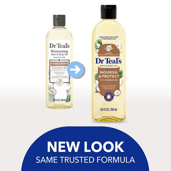 Dr Teal's Moisturizing Bath & Body Oil, Nourish & Protect with Coconut Oil #2