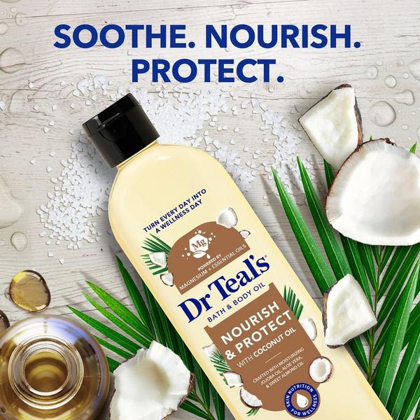 Dr Teal's Moisturizing Bath & Body Oil, Nourish & Protect with Coconut Oil #3