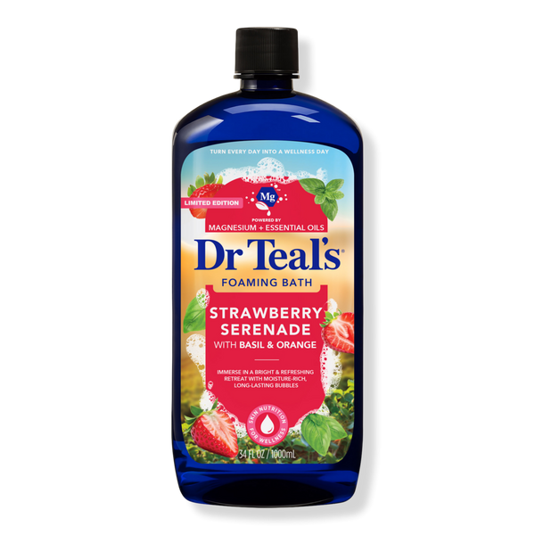 Dr Teal's Foaming Bath with Pure Epsom Salt, Strawberry Serenade with Basil & Orange #1