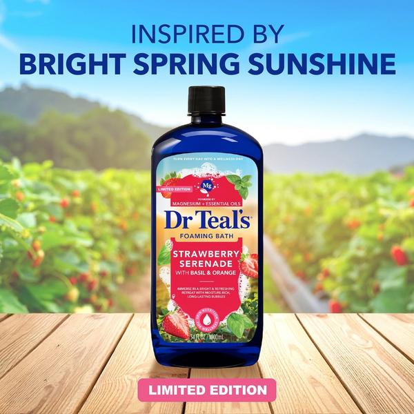 Dr Teal's Foaming Bath with Pure Epsom Salt, Strawberry Serenade with Basil & Orange #2