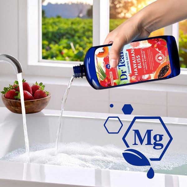 Dr Teal's Foaming Bath with Pure Epsom Salt, Strawberry Serenade with Basil & Orange #3