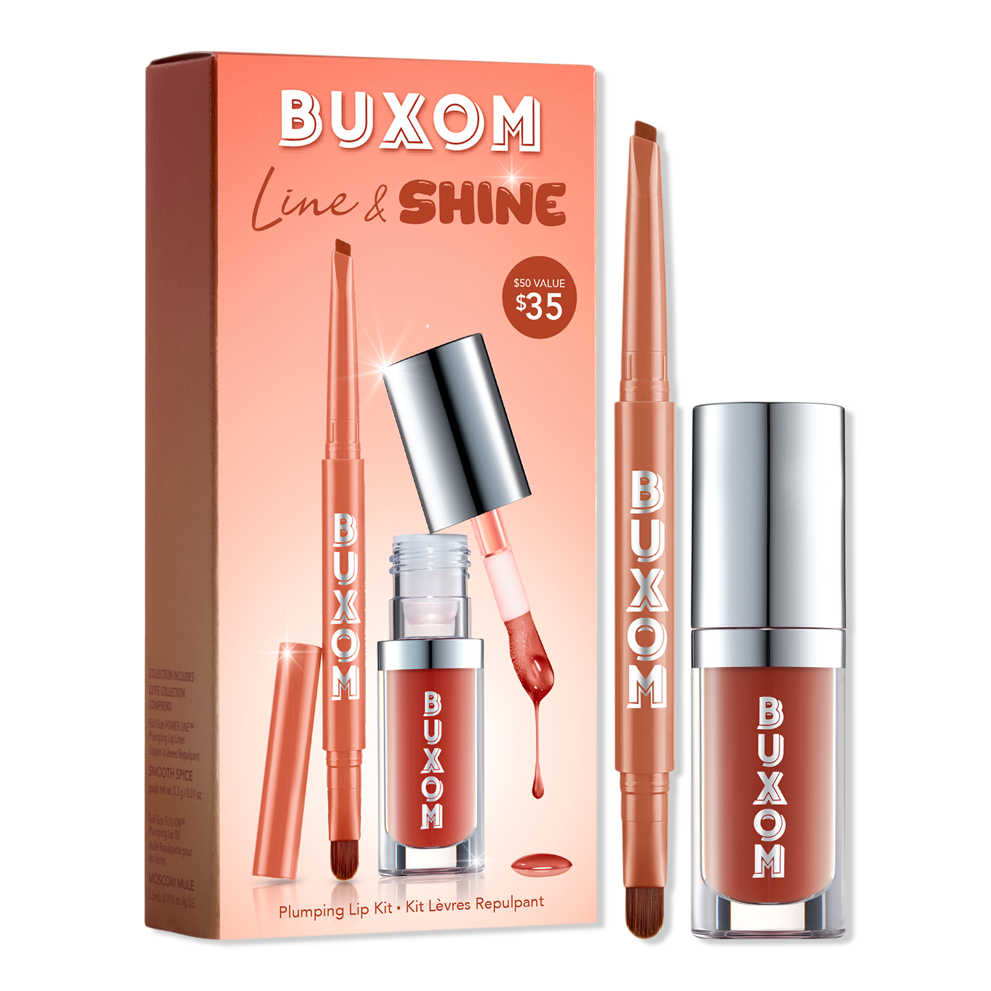 Buxom Line & Shine Lip Oil & Lip Liner Duo #1