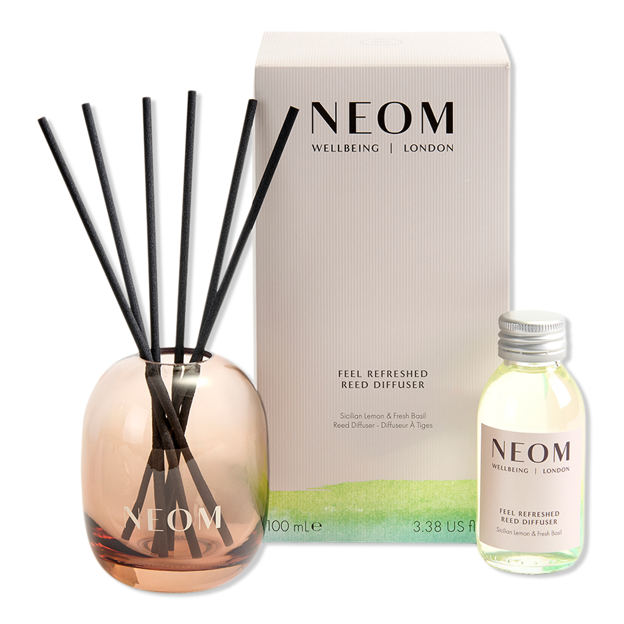 NEOM Wellbeing Feel Refreshed Reed Diffuser INTERNATIONAL SHIPPING