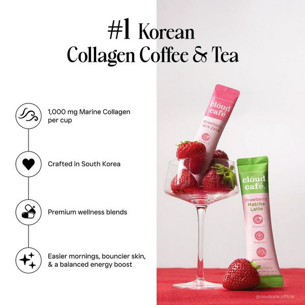 clöud café Strawberry Matcha Latte Collagen-Infused Beauty Booster #3