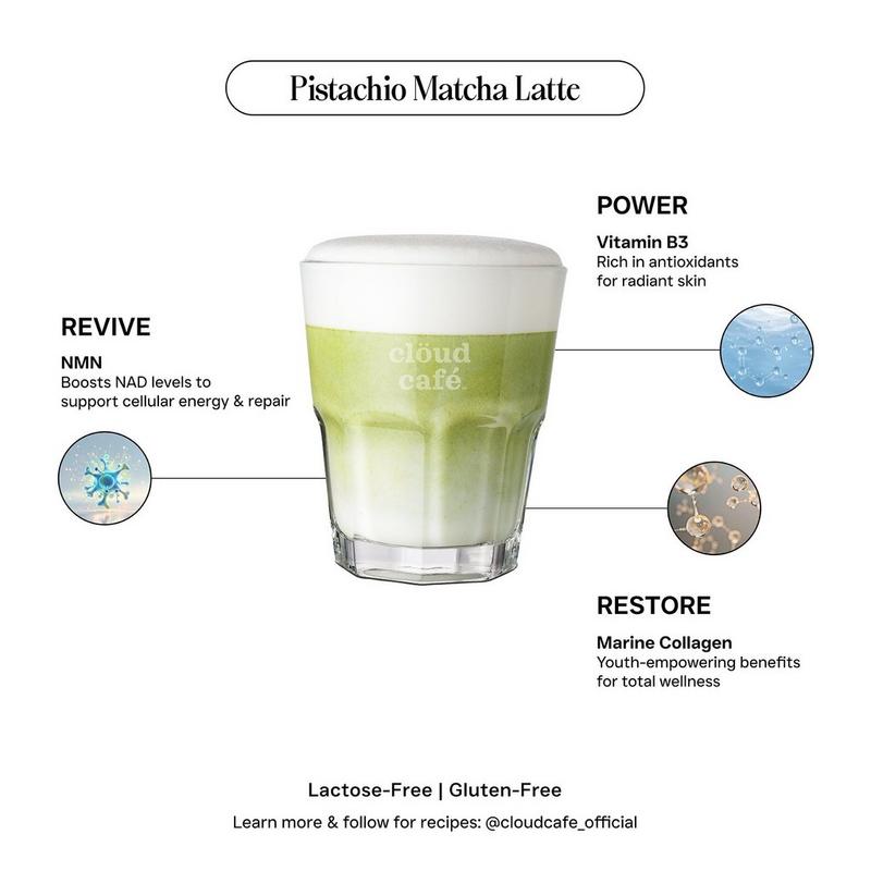clöud café - Pistachio Matcha Collagen-Infused Beauty Booster