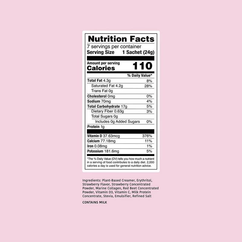 Cloud Cafe Strawberry Milk Zero Collagen-Infused Beauty Booster