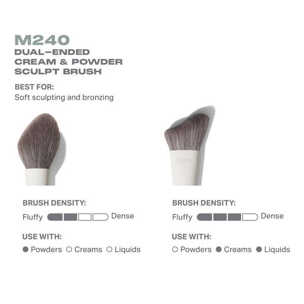 Brocha M240 de Doble Extremo para Crema y Polvo de Esculpir 2