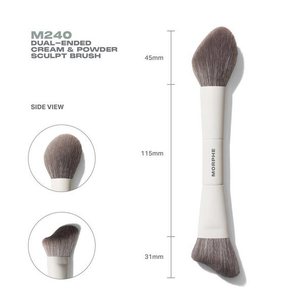 Brocha M240 de Doble Extremo para Crema y Polvo de Esculpir 3