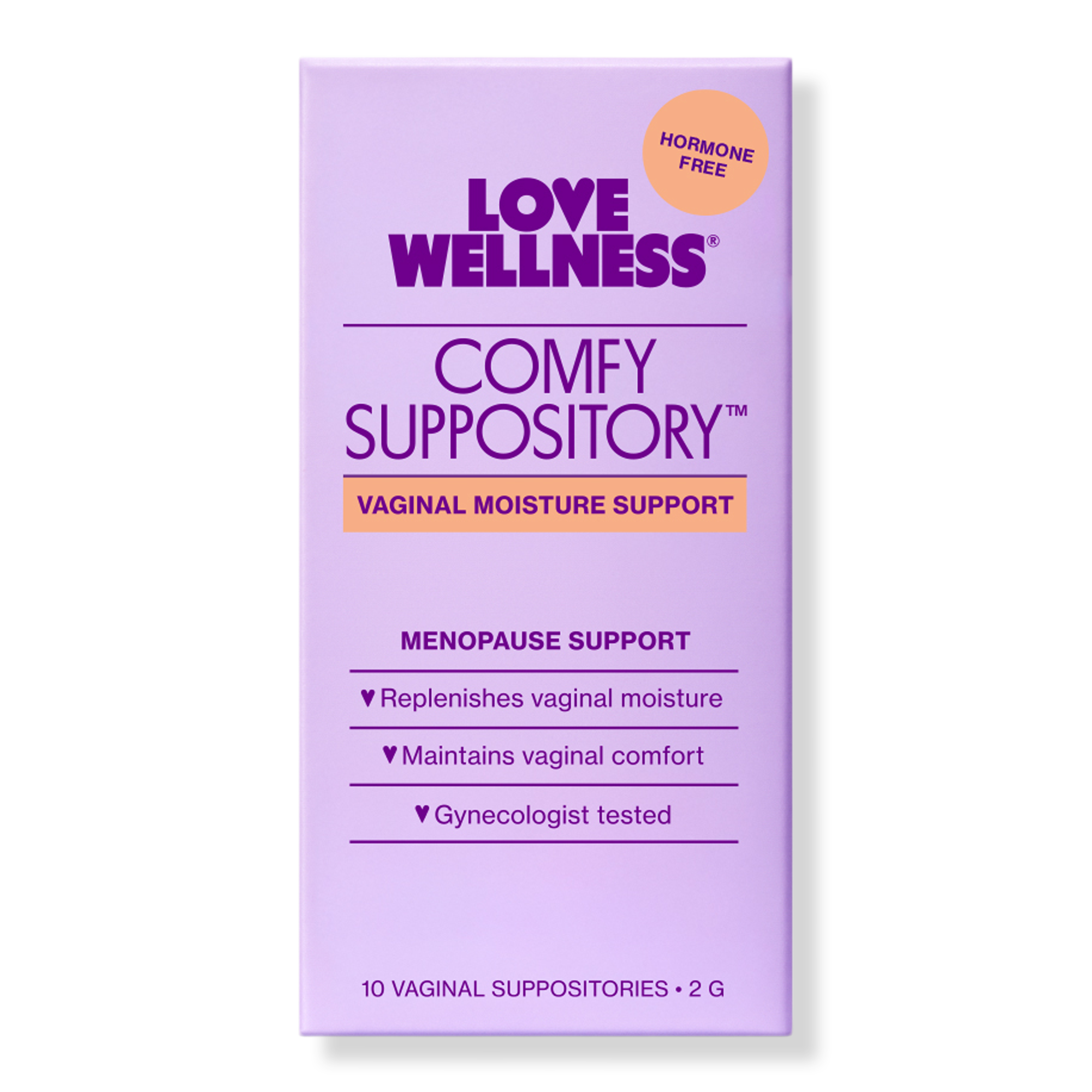 Love Wellness Comfy Suppository: Vaginal Moisture Support #1