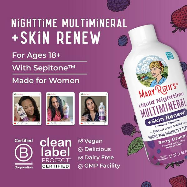 MaryRuth's Liquid Nighttime Multimineral + Skin Renew #7