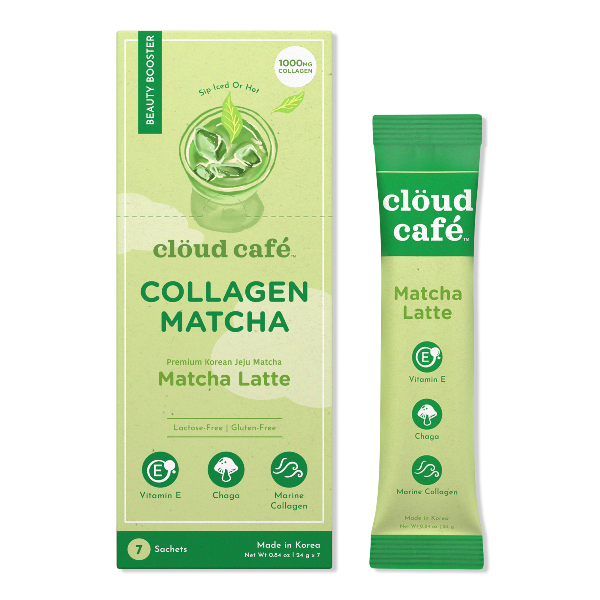 clöud café Matcha Latte Collagen-Infused Beauty Booster #1