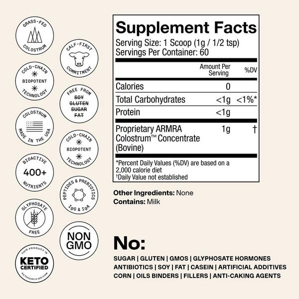 ARMRA Colostrum Health Revival Unflavored Jar #3