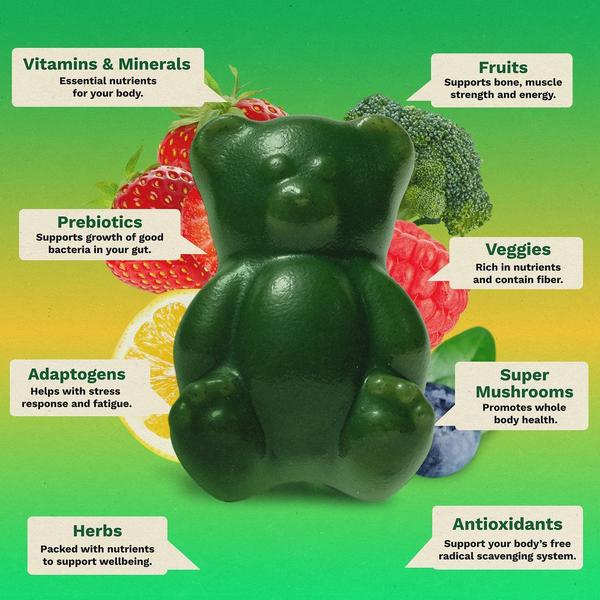 Grüns Adults Superfood Greens Multivitamin Gummies #4
