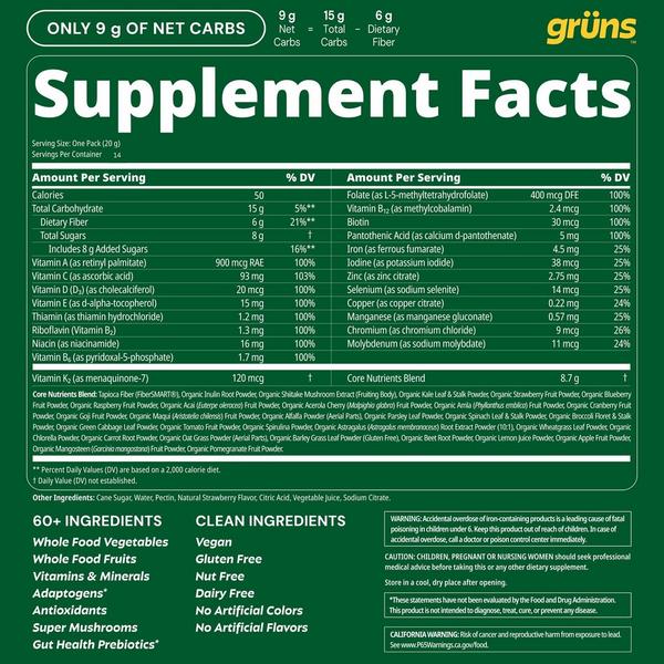Grüns Adults Superfood Greens Multivitamin Gummies #2