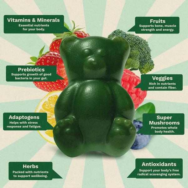 Grüns Adults Superfood Greens Multivitamin Gummies #4