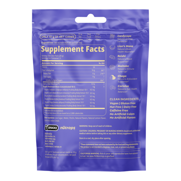 Grüns Nütrops Functional Nootropics Mushroom Gummies Supplement #2