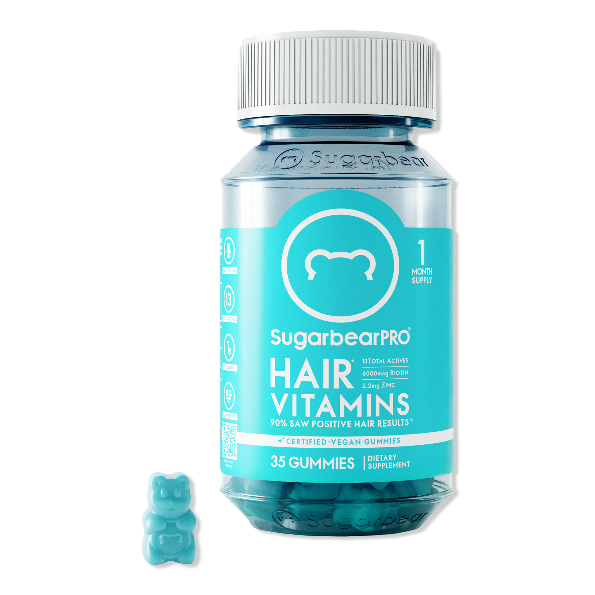 Sugarbear Hair Vitamin Vegan Kosher Gummy Multivitamin + Extra Strength Biotin #1