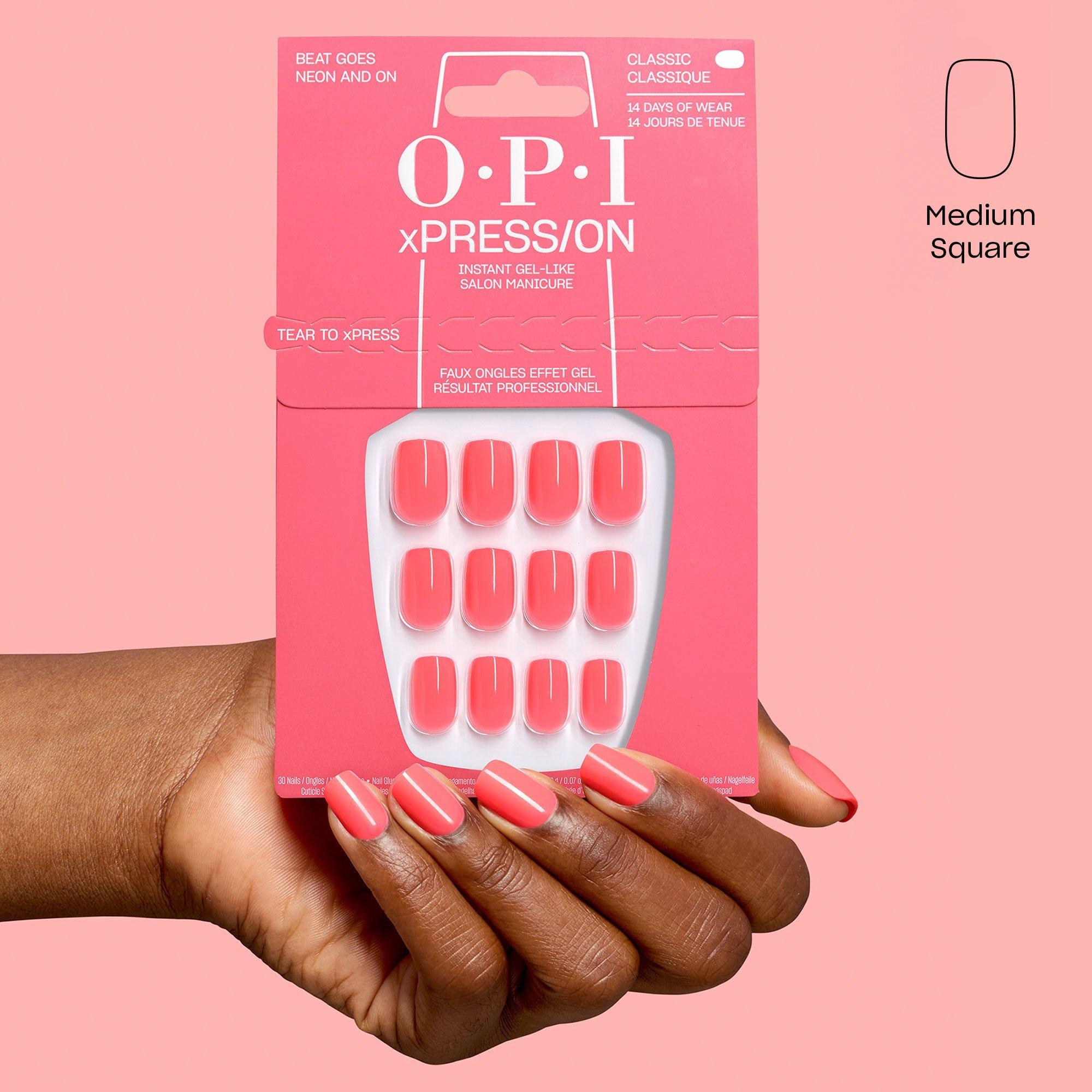 Летний набор накладных ногтей OPI xPRESS/ON, цвет: Beat Goes Neon And On — фото 7