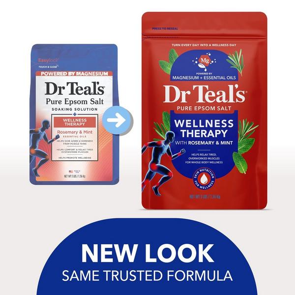 Dr Teal's Epsom Salt Magnesium Soak, Wellness Therapy with Rosemary & Mint #2