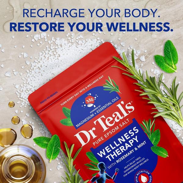 Dr Teal's Epsom Salt Magnesium Soak, Wellness Therapy with Rosemary & Mint #3