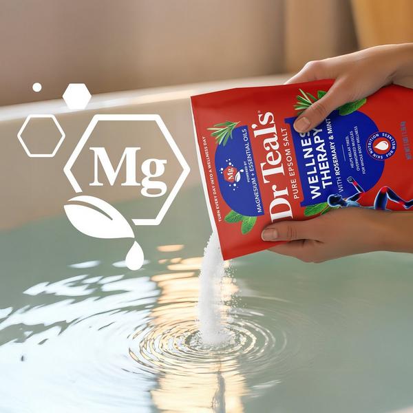 Dr Teal's Epsom Salt Magnesium Soak, Wellness Therapy with Rosemary & Mint #4