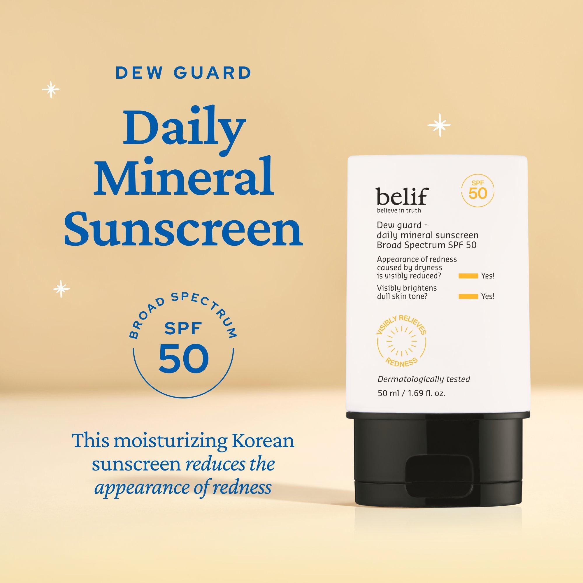 Ежедневный минеральный солнцезащитный крем belif Dew Guard SPF 50 — фото 2