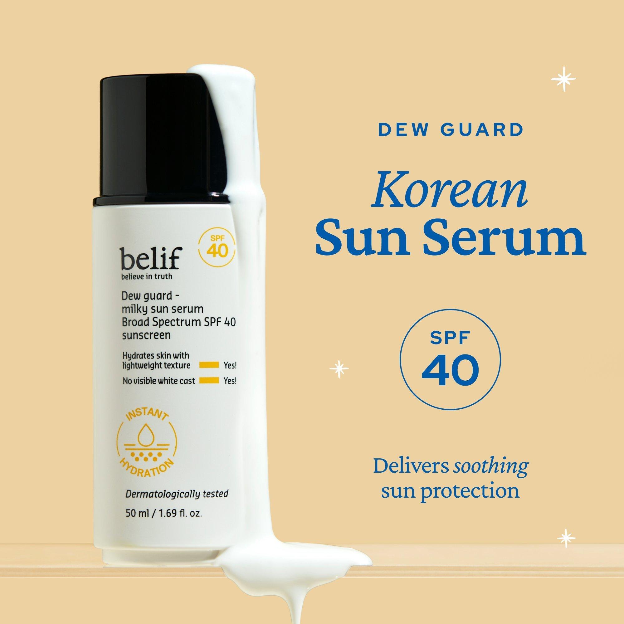 Увлажняющая солнцезащитная сыворотка belif Dew Guard Milky Sun SPF 40 — фото 2