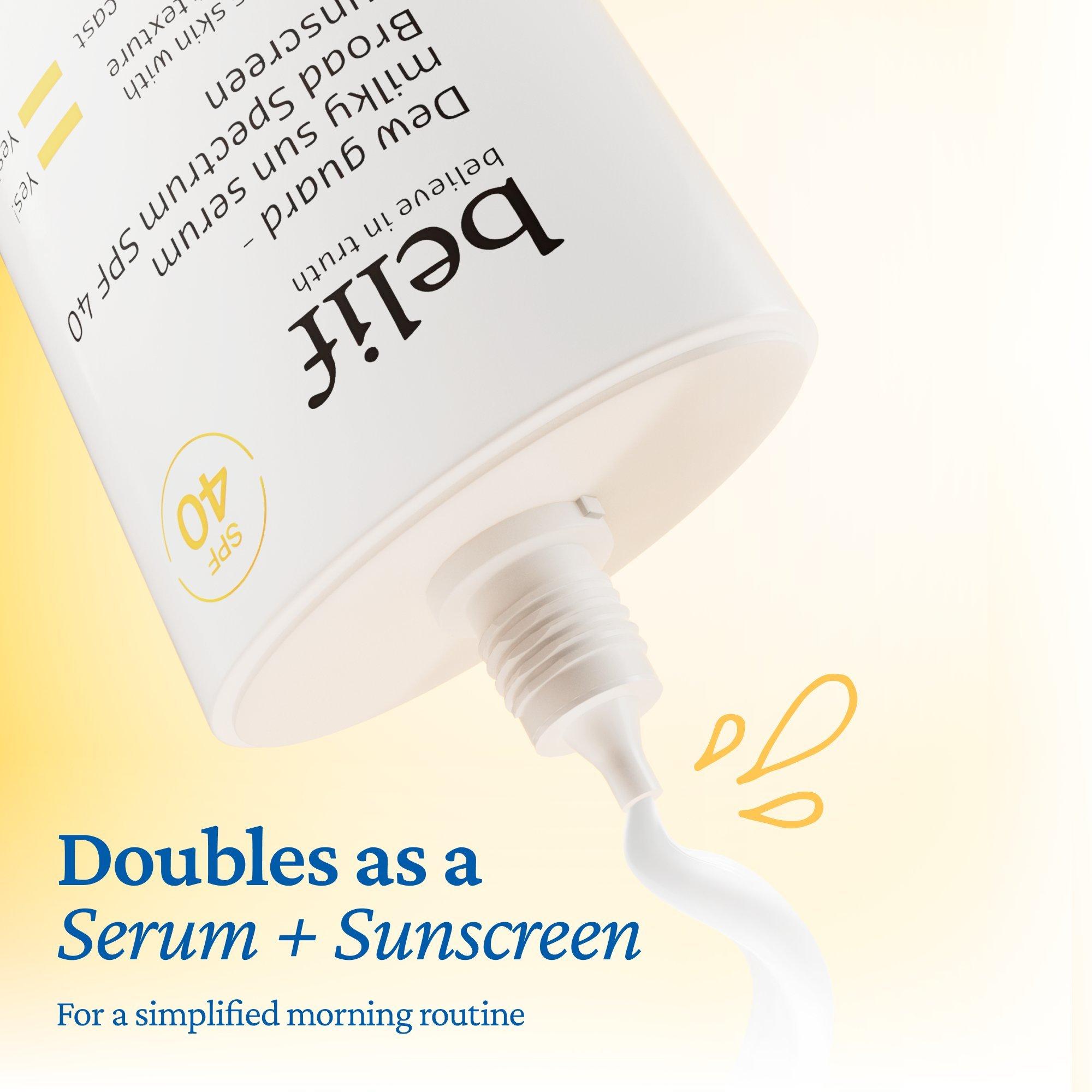 Увлажняющая солнцезащитная сыворотка belif Dew Guard Milky Sun SPF 40 — фото 3