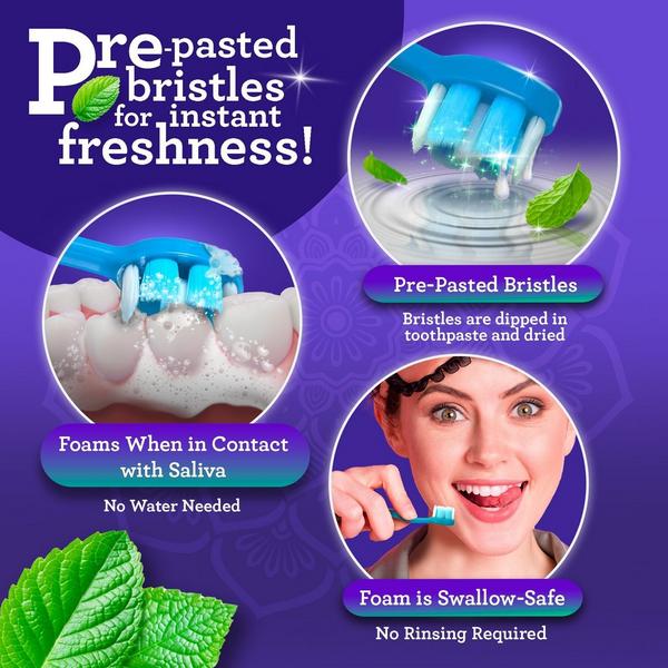 GuruNanda 6-in-1 Ready To Go 2.0 Butter On Gum Disposable Toothbrushes #3