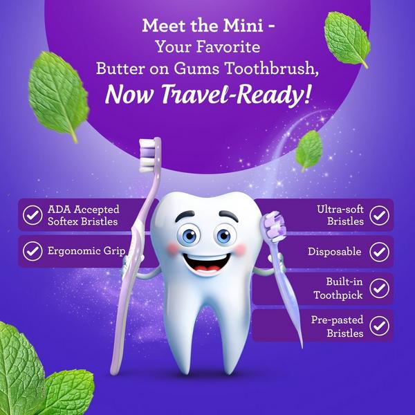 GuruNanda 6-in-1 Ready To Go 2.0 Butter On Gum Disposable Toothbrushes #4