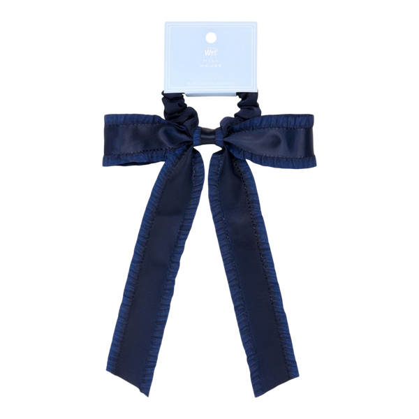 Wet Brush Wet Brush x Hill House Navy Ruffle Bow Scrunchie #2