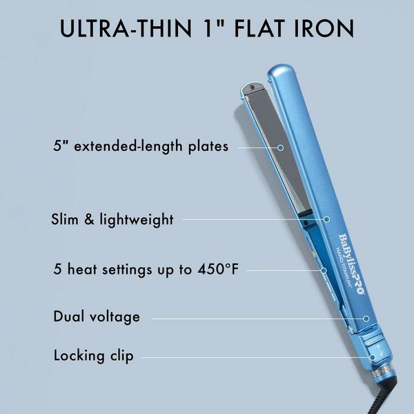 BaBylissPRO Nano Titanium Professional Ultra-Thin Flat Iron #3