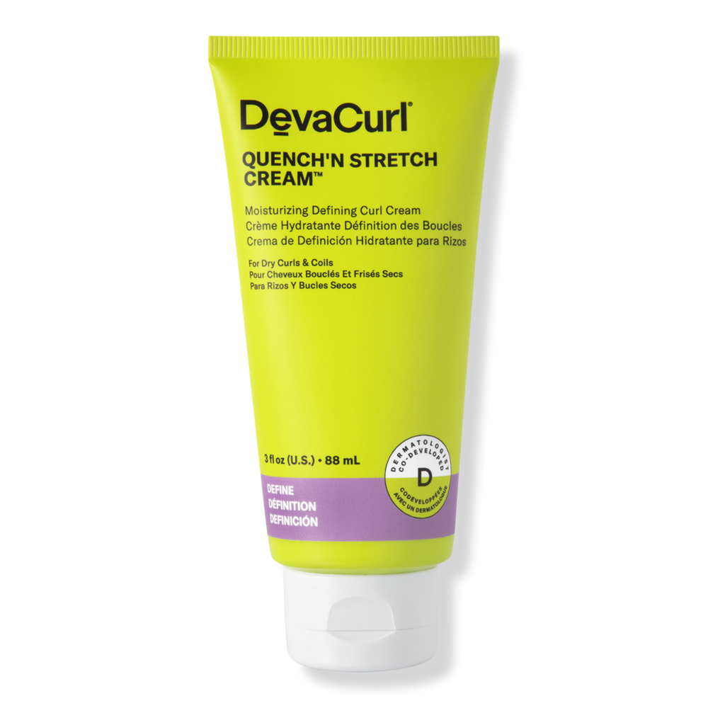 DevaCurl QUENCH’N STRETCH CREAM Moisturizing Defining Curl Cream - 3.0 oz