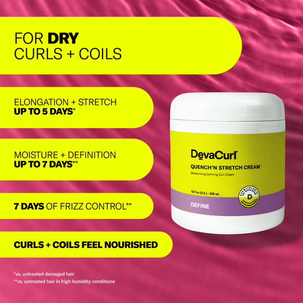 DevaCurl QUENCH’N STRETCH CREAM Moisturizing Defining Curl Cream #3
