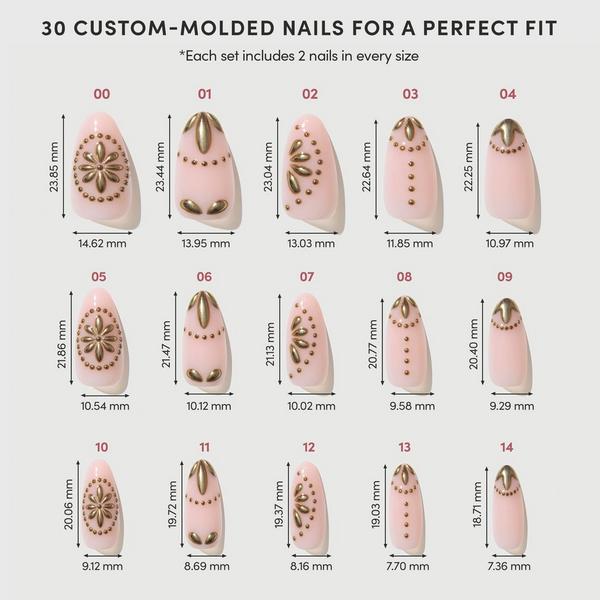 Glamnetic Athenian Gold Press-On Nails #6