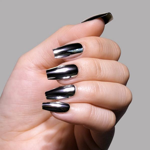 Glamnetic Gunmetal Press-On Nails #4