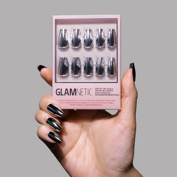Glamnetic Gunmetal Press-On Nails #5