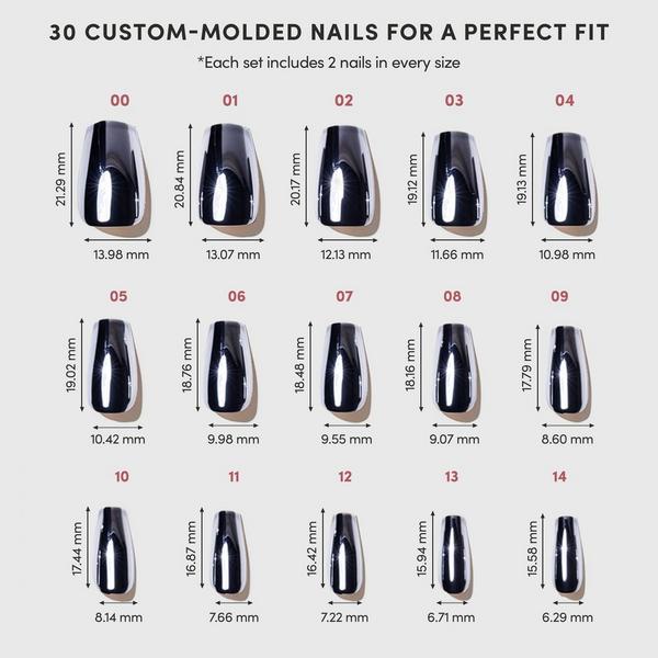 Glamnetic Gunmetal Press-On Nails #6