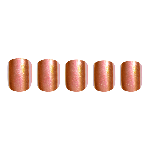 Glamnetic Papaya Chrome Press-On Nails #3