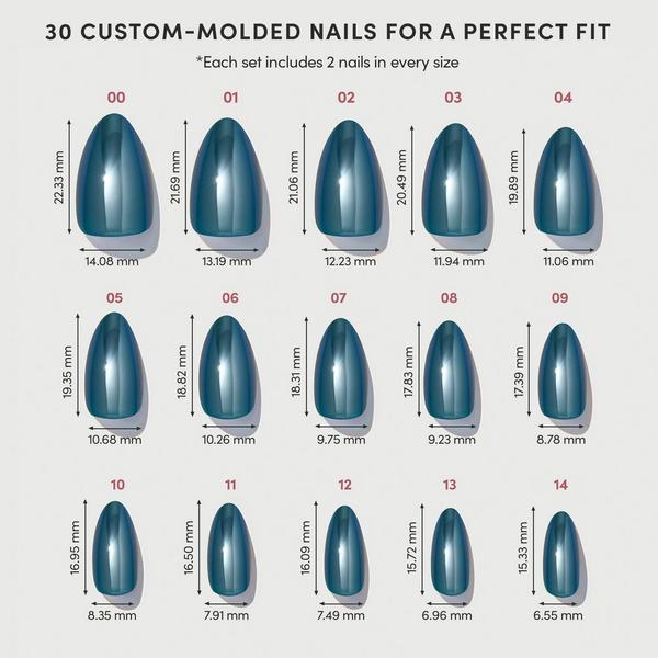 Glamnetic Midnight Teal Press-On Nails #6