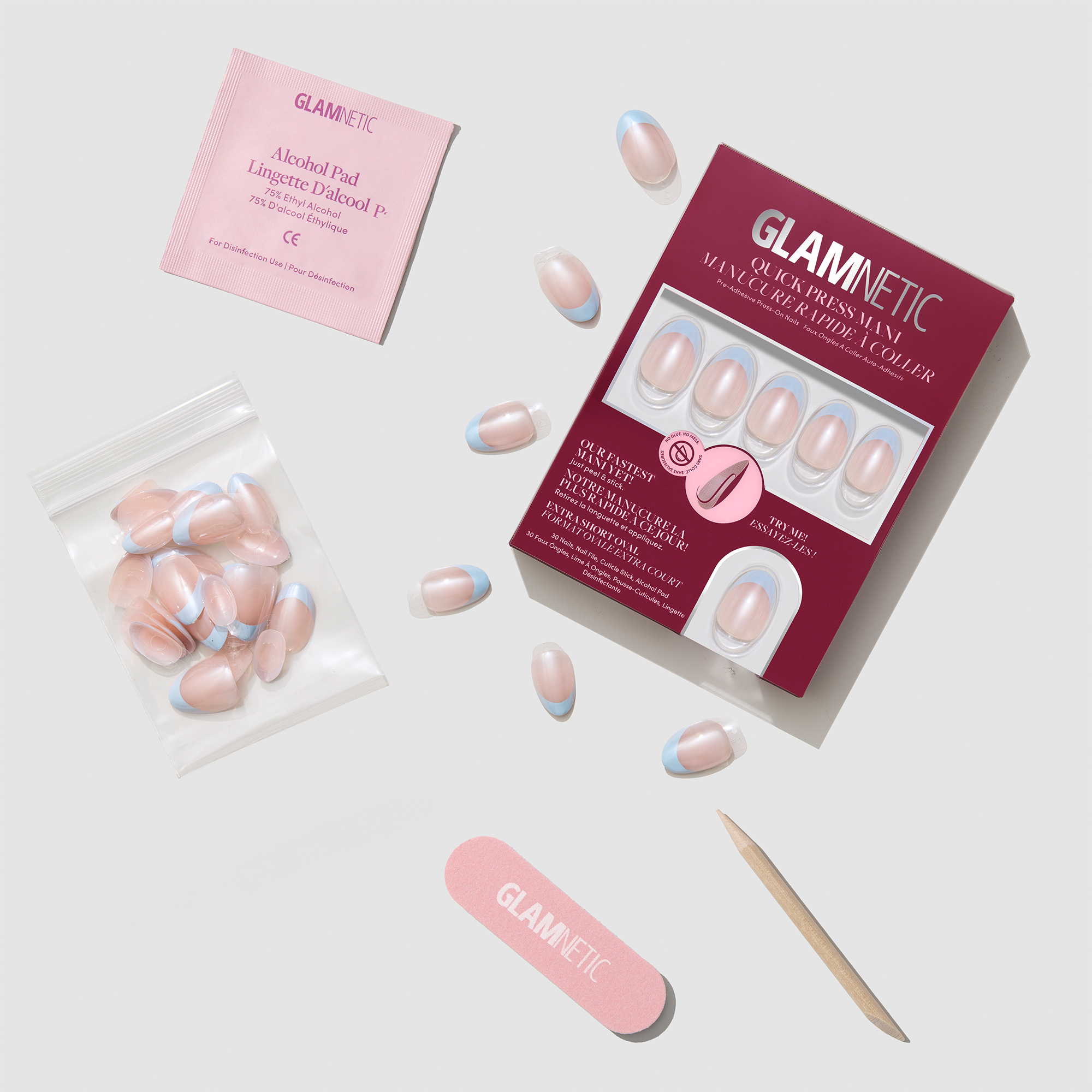 Накладные ногти Glamnetic Quick Press Mani, цвет: Синий — фото 3