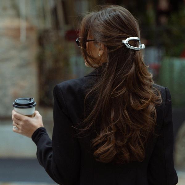 The Hair Edit Silver Flat Lay Claw Clip by Danielle Bernstein #3