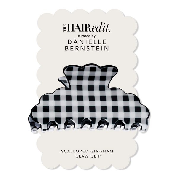 The Hair Edit Scalloped Gingham Claw Clip by Danielle Bernstein #1