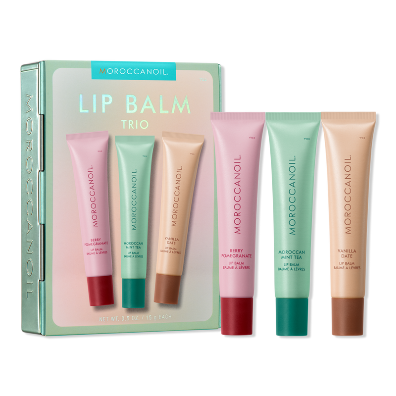 RMK treatment oil UVデイクリーム LIP BALM 3セット Moroccanoil - Lip Balm Trio - Argan Butter Lip Balm Set | Ulta Beauty